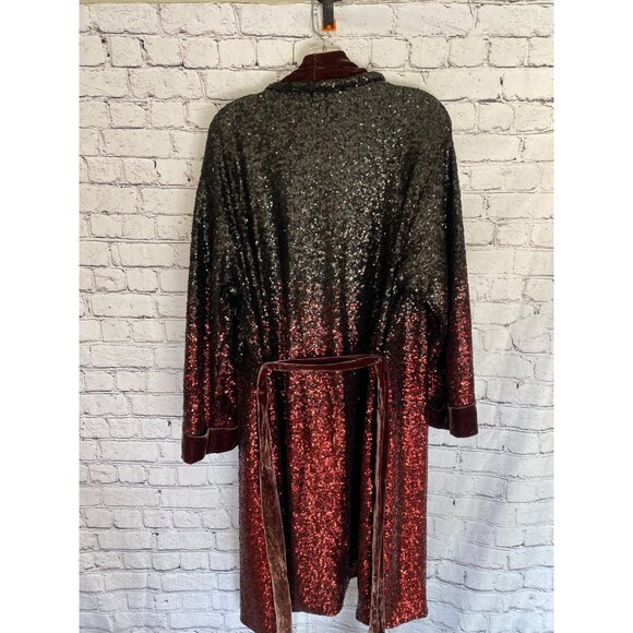 NWT Johnny Was Bohemian Glam Ombre Sequin Alicia Kimono L - Picture 9 of 13